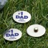 New * Best Sale Personalized Planet Silvertone & Blue '#1 Dad' Personalized Golf Ball Marker Set