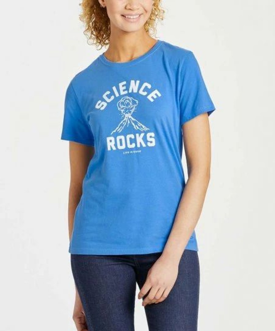 Best * Best Deal Life Is Good Royal Blue 'Science Rocks' Crusher Crewneck Tee Women & Plus