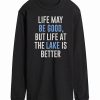 Online * Buy Instant Message Men'S Black 'Life At The Lake Is Better' Long-Sleeve Tee Men