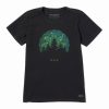 Clearance * Best Pirce Life Is Good Jet Black 'Peace' Twinkling Tree Crusher Tee Women