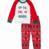 Best * Buy Night Life Red & Green 'Up To Snow Good' Raglan Pajama Set Kids