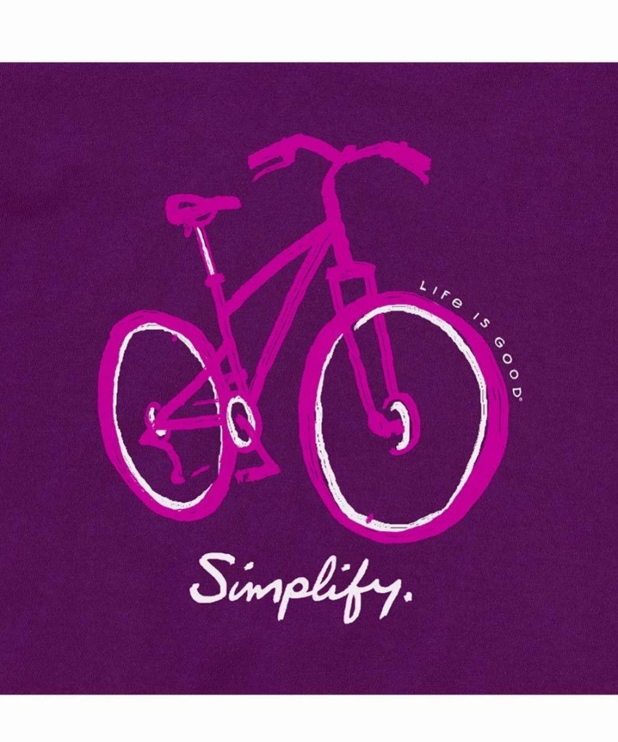 Best * Brand New Life Is Good Purple Haze Bike 'Simplify' Lite Crusher V-Neck Tee Plus