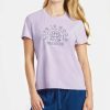 Clearance * Deals Life Is Good Lilac Purple Cationic Active 'Breathe' Lotus Crewneck Tee Women & Plus