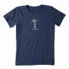 Clearance * Discount Life Is Good Darkest Blue 'Life Is Good' Golf Swing Crusher Crewneck Tee Plus