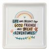 Hot * Best Pirce Primitives By Kathy White & Blue Rainbow 'Good Friends' Vanity Tray