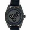 Hot * New Morphic Gunmetal & Charcoal M46 Series Leather-Strap Watch