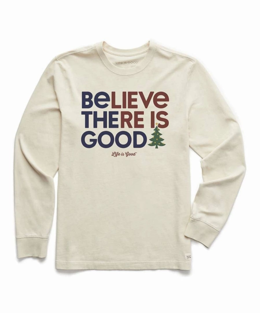 Best * Wholesale Life Is Good Putty White 'Be The Good' Tree Long-Sleeve Tee Men