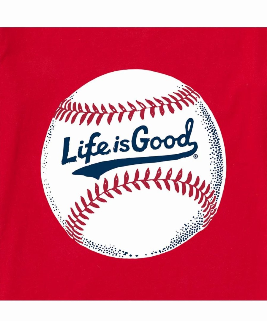 Wholesale * Deals Life Is Good Positive Red Baseball Tee Kids