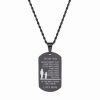 Online * Deals Pink Box Accessories Black 'To My Son' Dog Tag Pendant Necklace