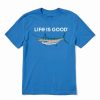 Online * Best Deal Life Is Good Royal Blue 'Life Is Good' Marlin Crusher-Lite Crewneck Tee Men & Big