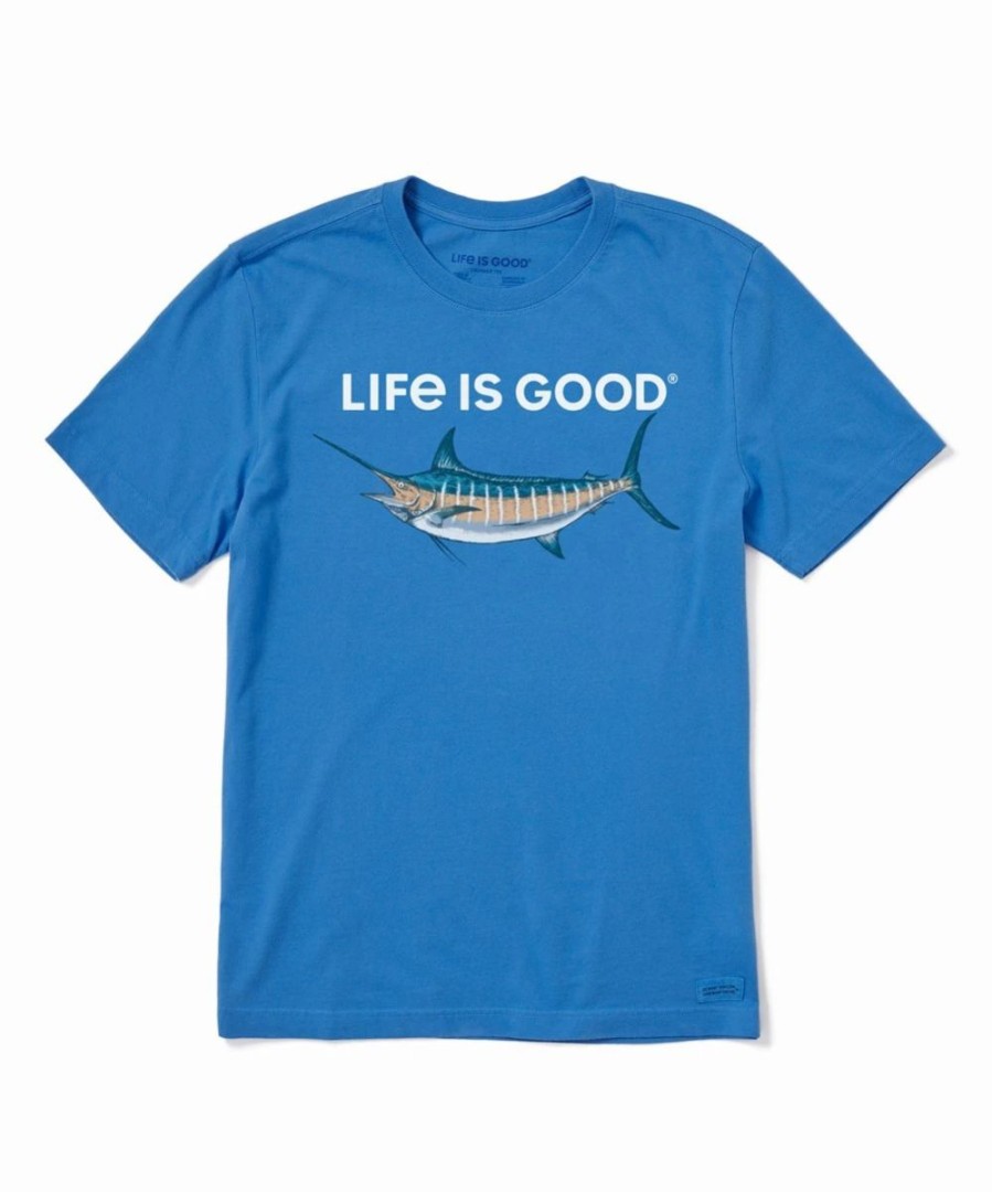 Online * Best Deal Life Is Good Royal Blue 'Life Is Good' Marlin Crusher-Lite Crewneck Tee Men & Big