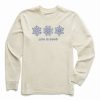 Online * Best Deal Life Is Good Putty White 'Life Is Good' Snowflakes Long-Sleeve Tee Men