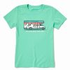 Clearance * Promo Life Is Good Spearmint Green 'Great Wide Open' Crusher-Lite Crewneck Tee Women