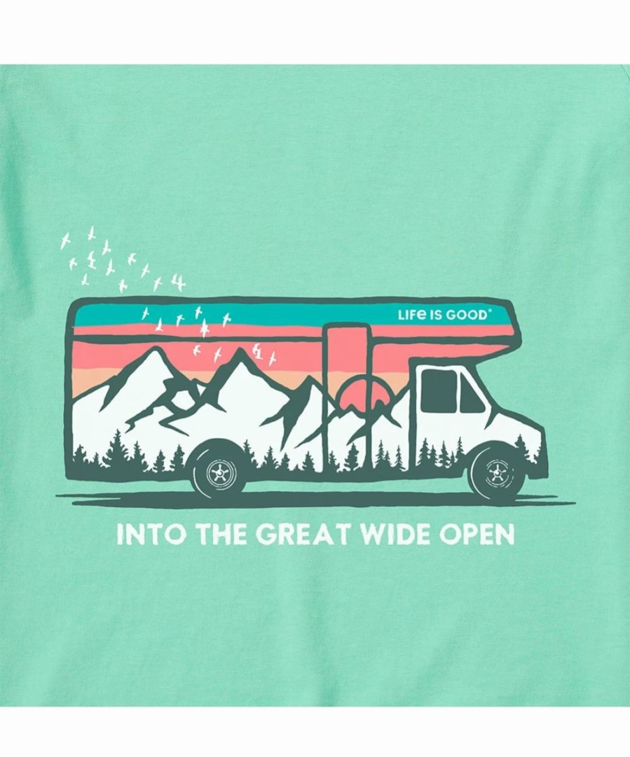 Clearance * Promo Life Is Good Spearmint Green 'Great Wide Open' Crusher-Lite Crewneck Tee Women