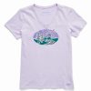 New * Coupon Life Is Good Lilac Purple 'Life Is Good' Landscape Crusher-Lite Crewneck Tee Plus