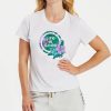 Best * Wholesale Life Is Good Cloud White Cationic Active Tropical Hibiscus Crewneck Tee Women