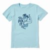 New * Deals Life Is Good Beach Blue 'Ms. Fix It' Crusher-Lite Crewneck Tee Women