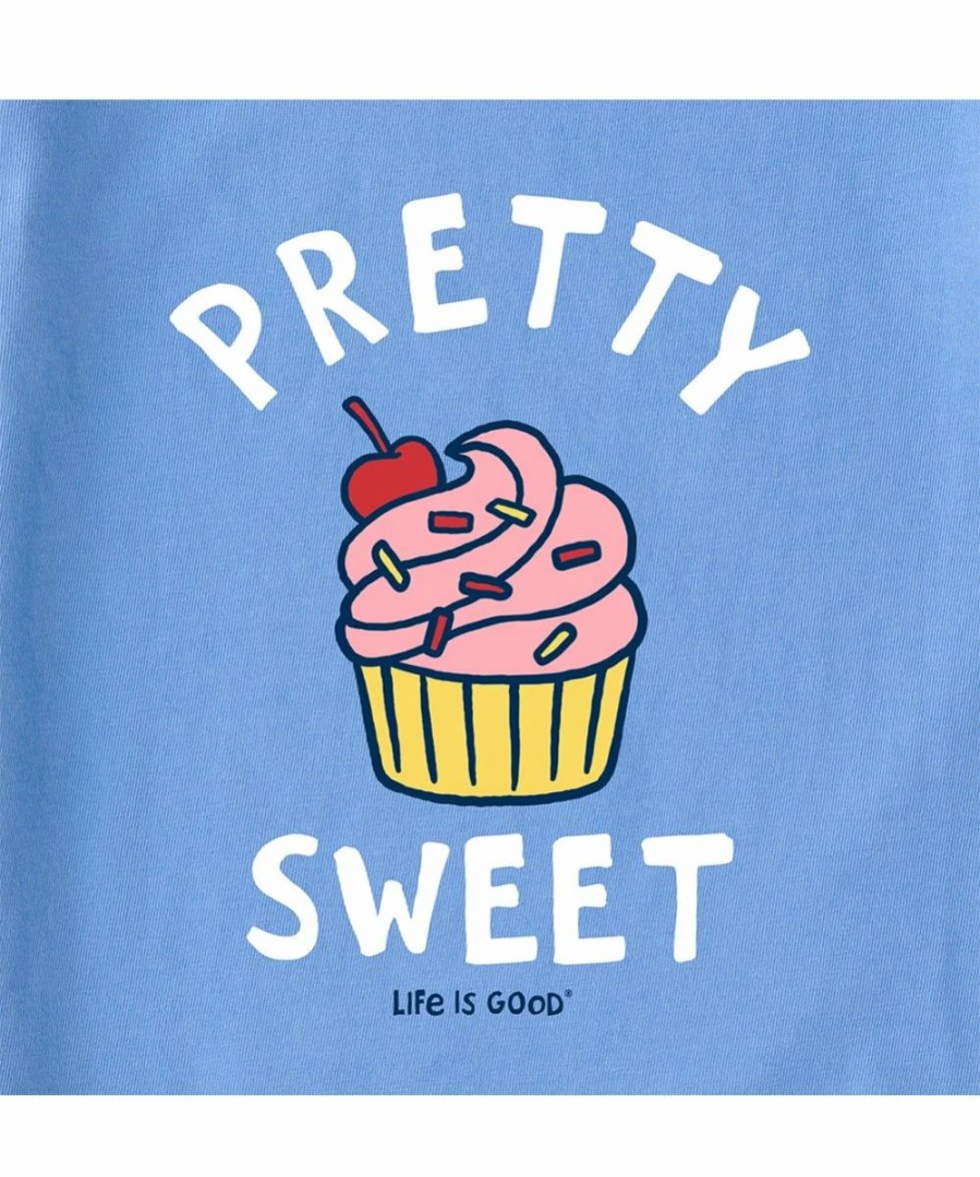 Best * Brand New Life Is Good Cornflower Blue 'Pretty Sweet' Cupcake Long-Sleeve Tee Kids