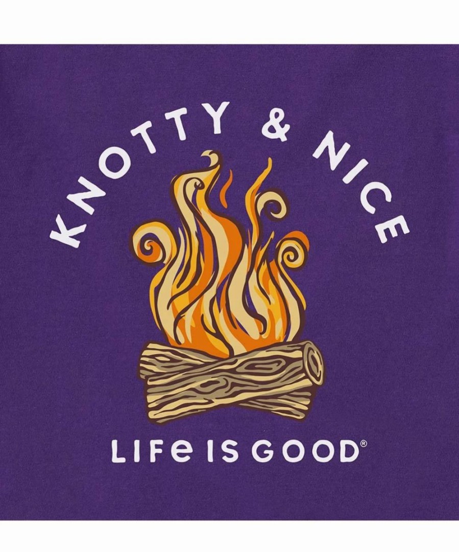 Wholesale * Deals Life Is Good Deep Purple 'Knotty & Nice' Long-Sleeve Crewneck Tee Women