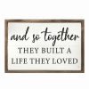 Online * Coupon Kendrick Home 'Built A Life They Loved' Framed Wall Sign