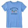 Clearance * Cheapest Life Is Good Cornflower Blue 'Say Hello' Succulent Crusher-Lite Crewneck Tee Women & Plus