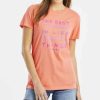 Wholesale * Best Pirce Life Is Good Mango Orange 'Best Things' Logo Crewneck Tee Women