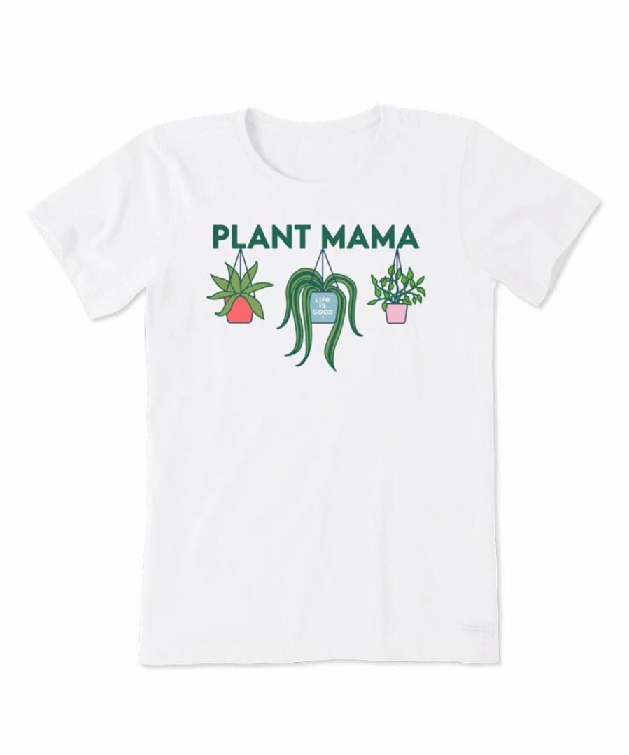 Best * Cheapest Life Is Good Cloud White 'Plant Mama' Crusher Crewneck Tee Plus