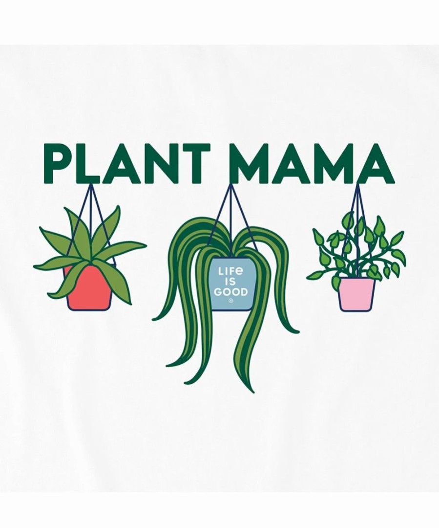 Best * Cheapest Life Is Good Cloud White 'Plant Mama' Crusher Crewneck Tee Plus